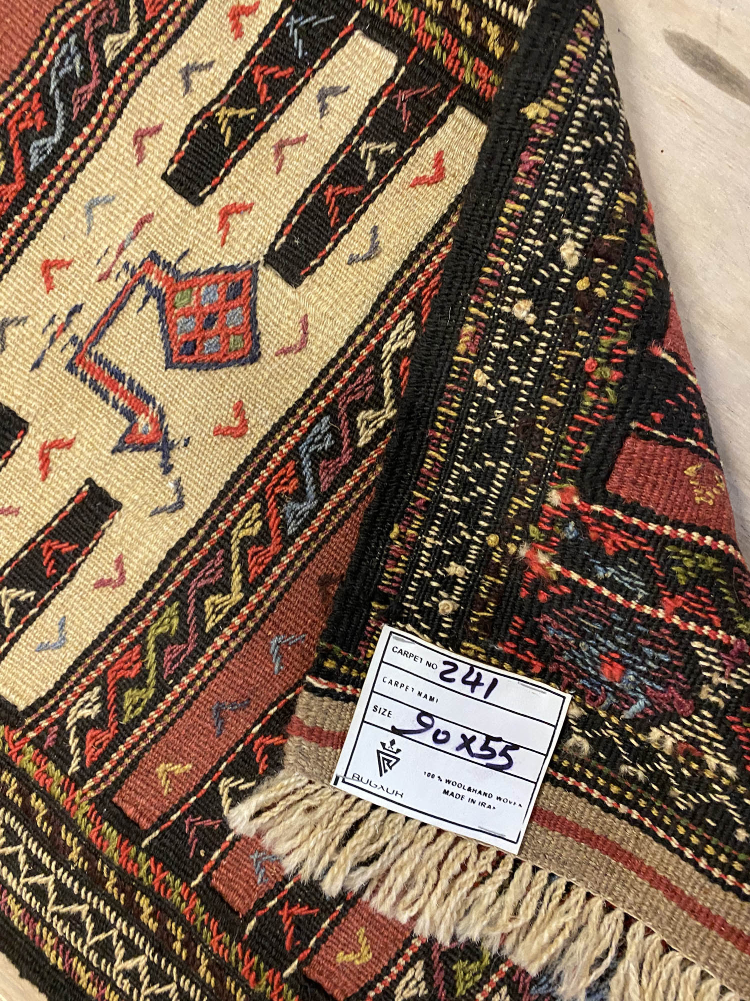 0.9x0.5M Kurdi Handmade Kilim - Image 2