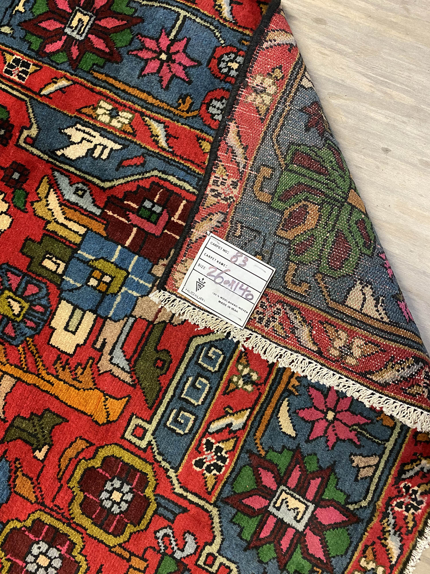2.6x1.4M Tribal Nahavand Rug - Image 2