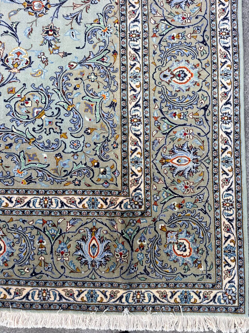 4x3M Pistachio Tone Persian Kashan Rug - Image 3