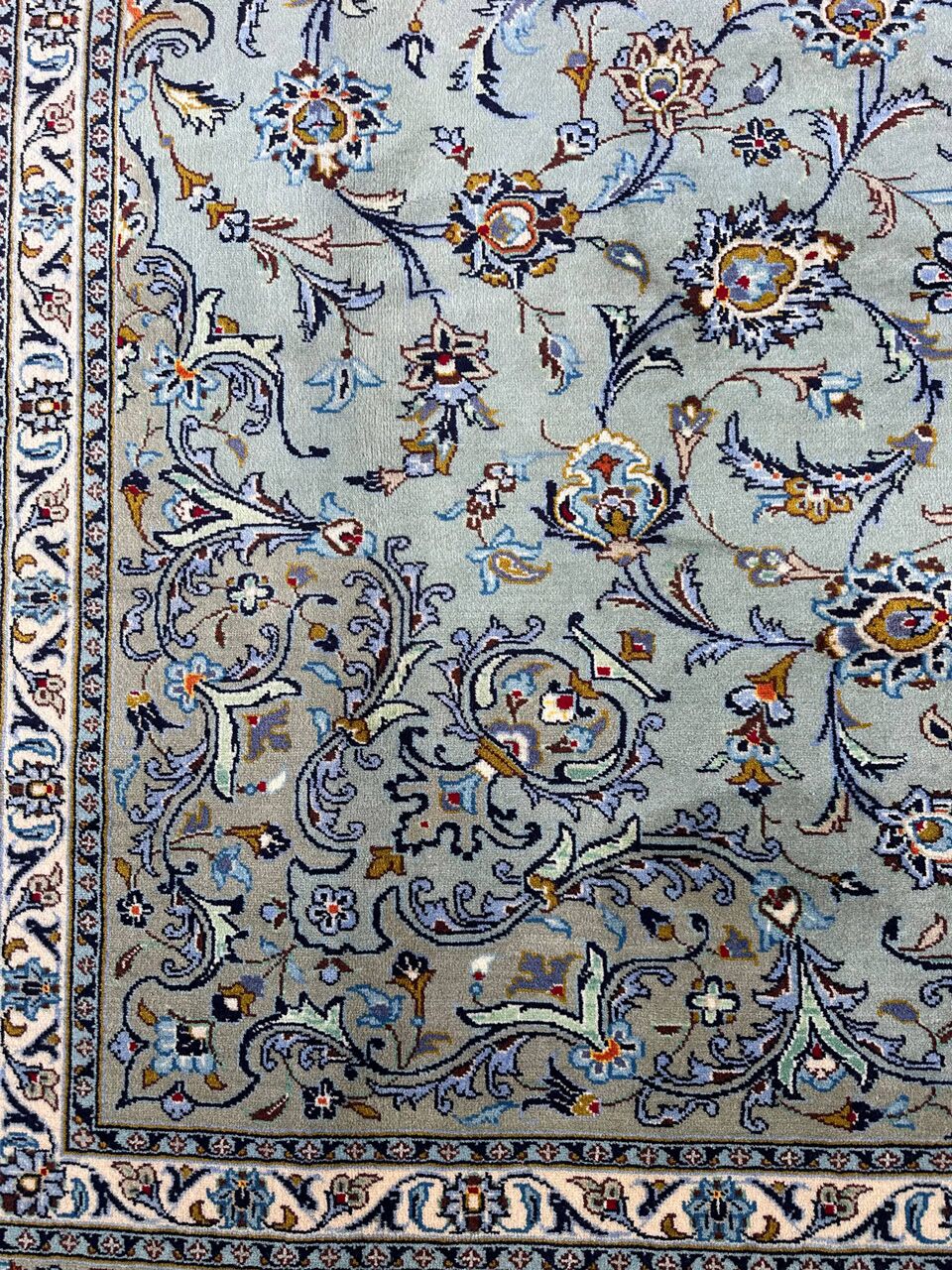 4x3M Pistachio Tone Persian Kashan Rug - Image 6