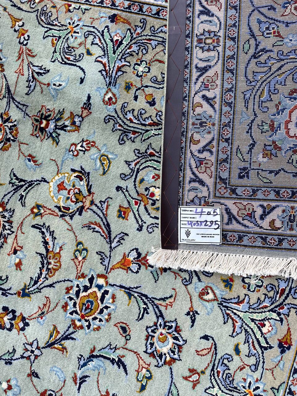 4x3M Pistachio Tone Persian Kashan Rug - Image 12