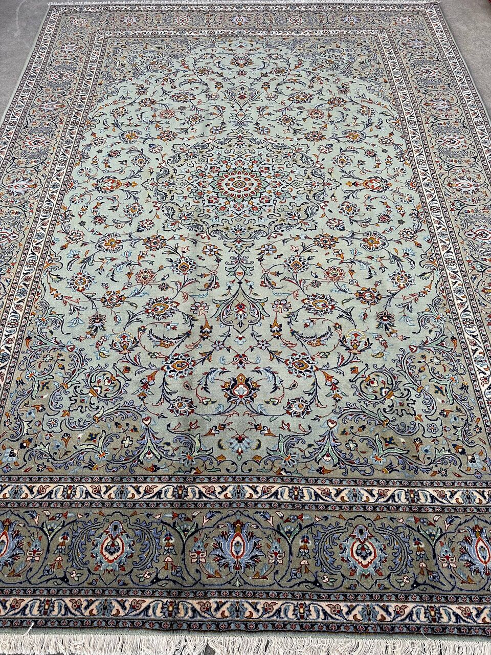 4x3M Fine Pistachio Tone Persian Kashan - Image 2