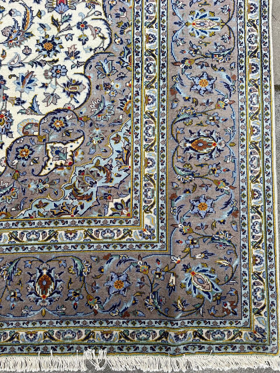 3.6x2.4M Beige Persian Kashan Rug (Kolk) - Image 11