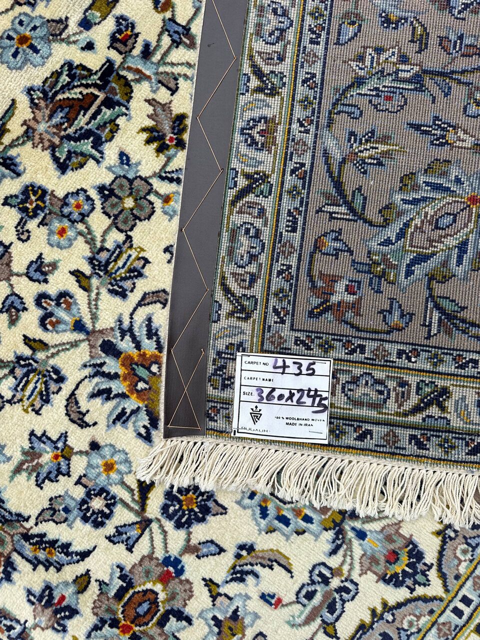 3.6x2.4M Beige Persian Kashan Rug (Kolk) - Image 12