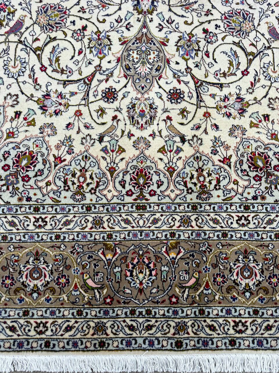 3.5x2.5M Beige Persian Kashan Rug - Image 13