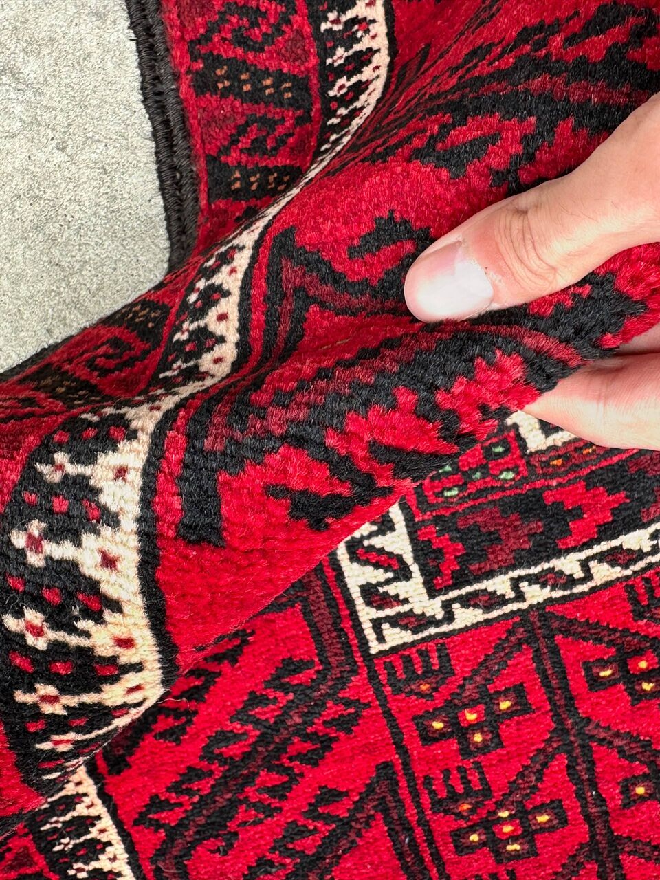 2.2x1.1M Persian Balouchi Nomadic Rug - Image 7