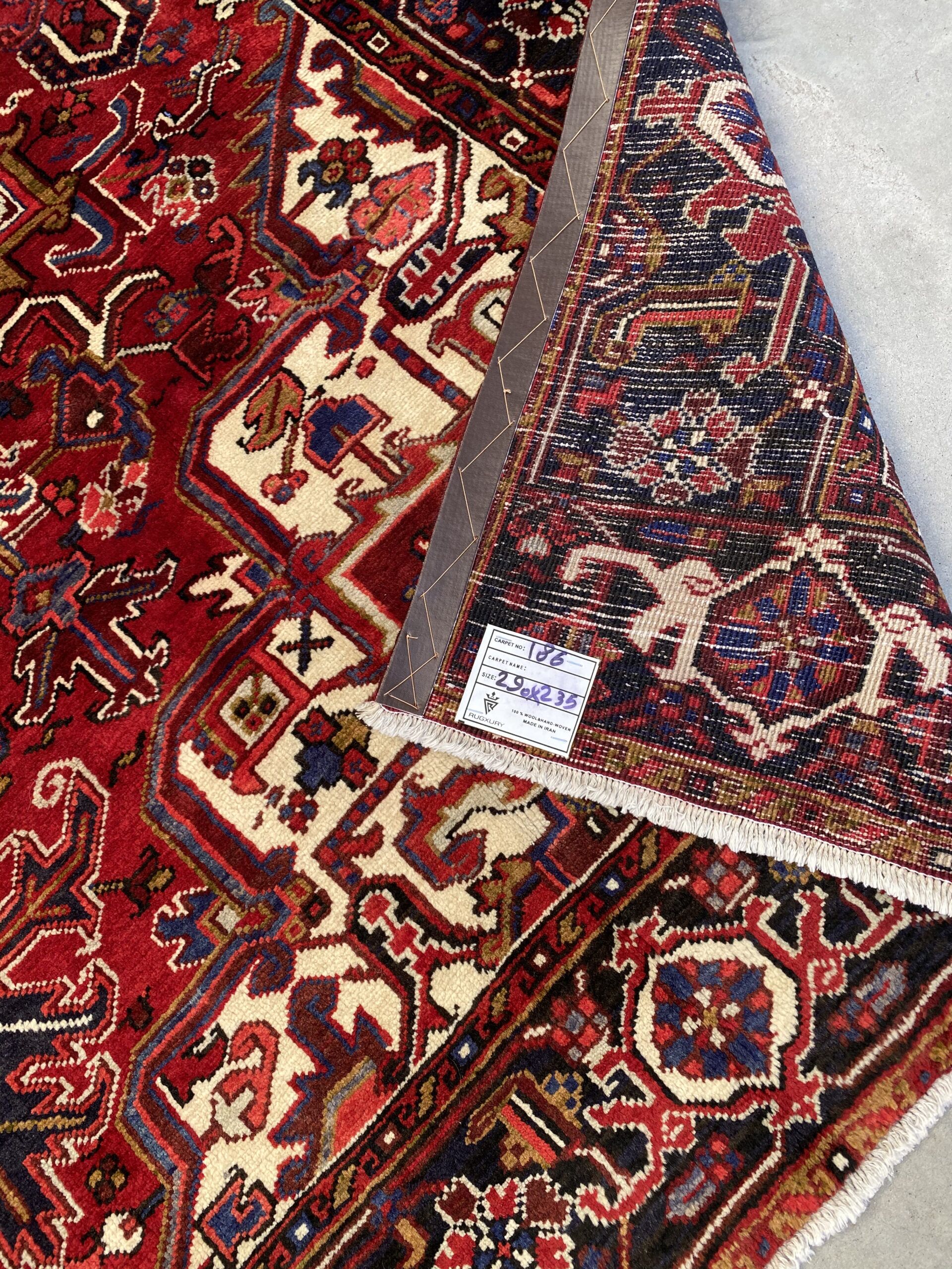 2.9x2.3M Genuine Heriz Persian Rug - Image 8
