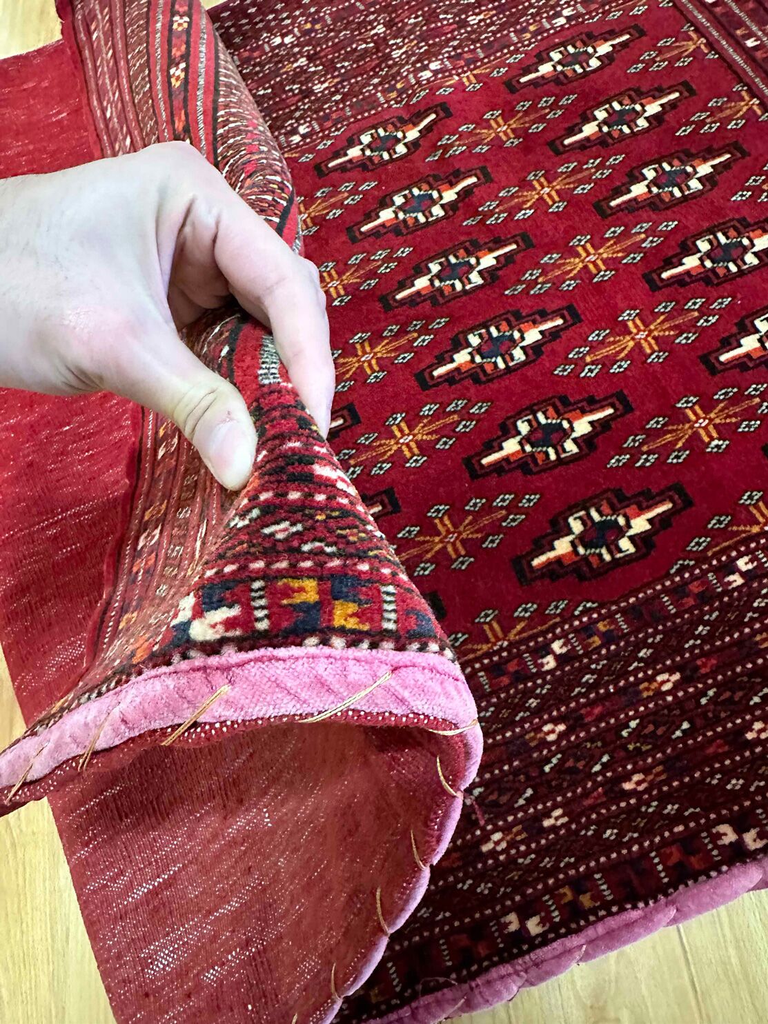 1.5 x 0.8 M Persian Turkoman Poshti Rug - Image 4