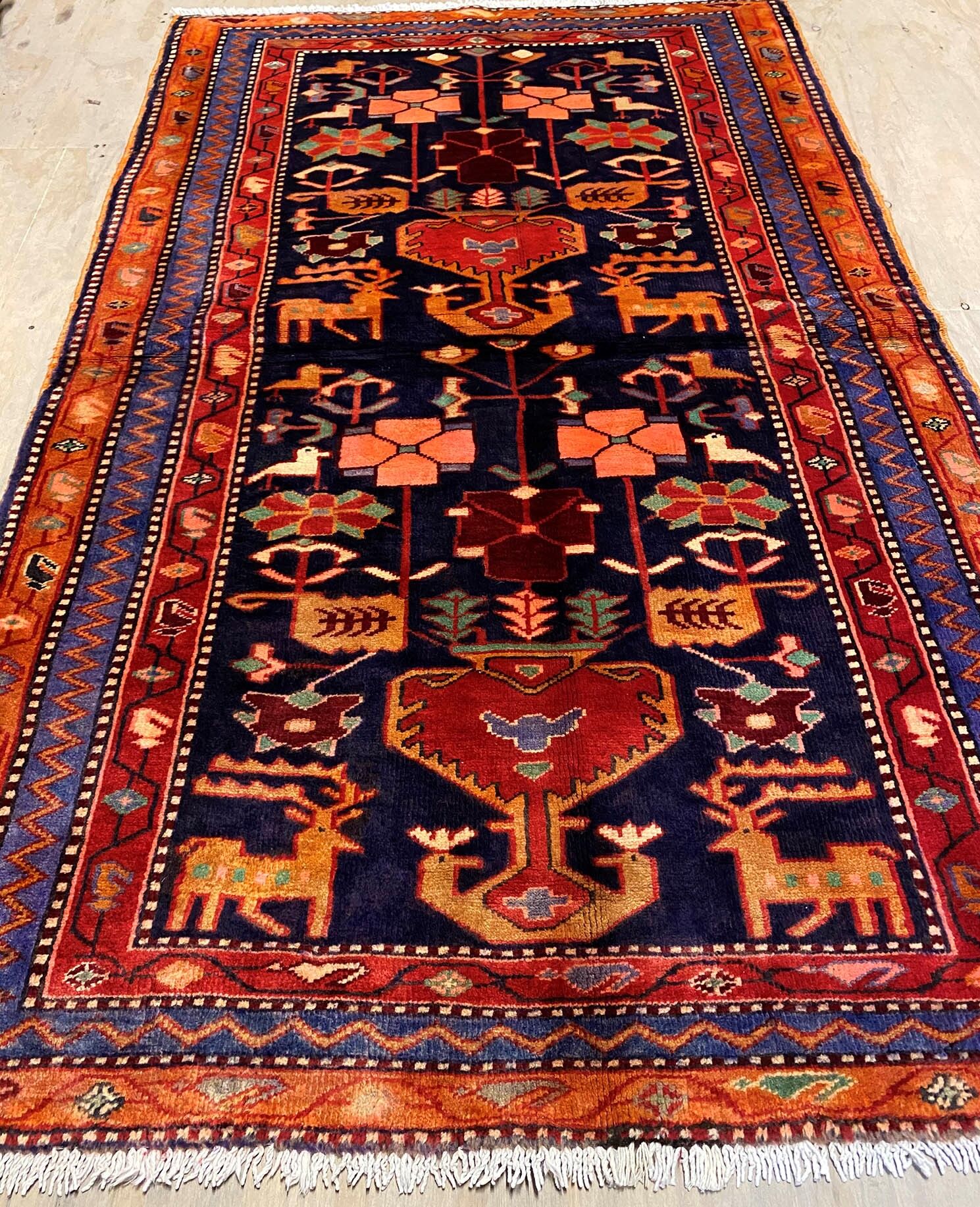 1.7x1M Antique and Old Hamedan Persian Rug - Image 2