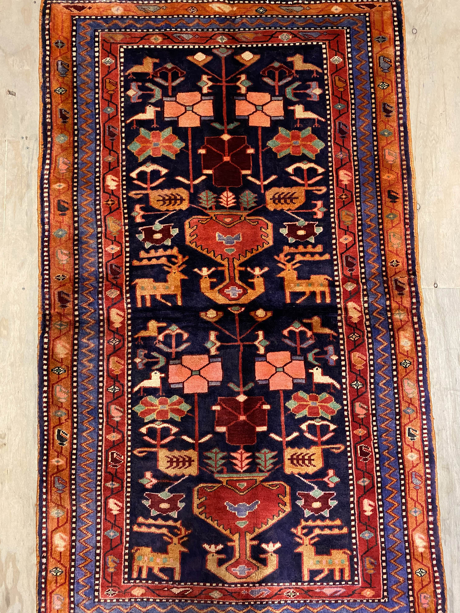 1.7x1M Antique and Old Hamedan Persian Rug - Image 3