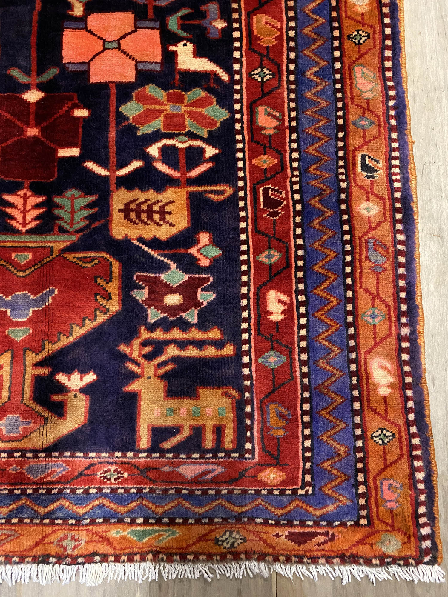 1.7x1M Antique and Old Hamedan Persian Rug - Image 4