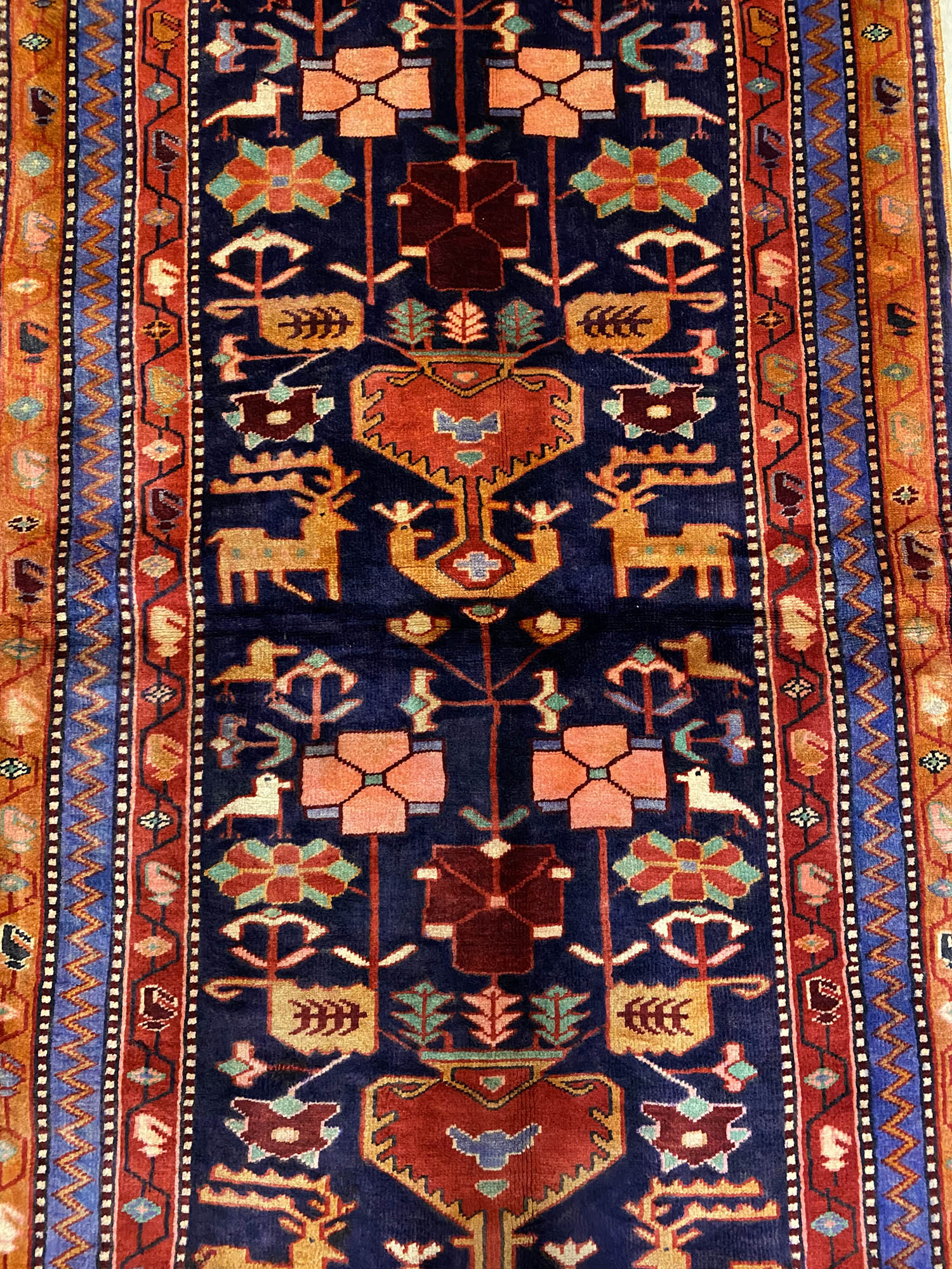 1.7x1M Antique and Old Hamedan Persian Rug