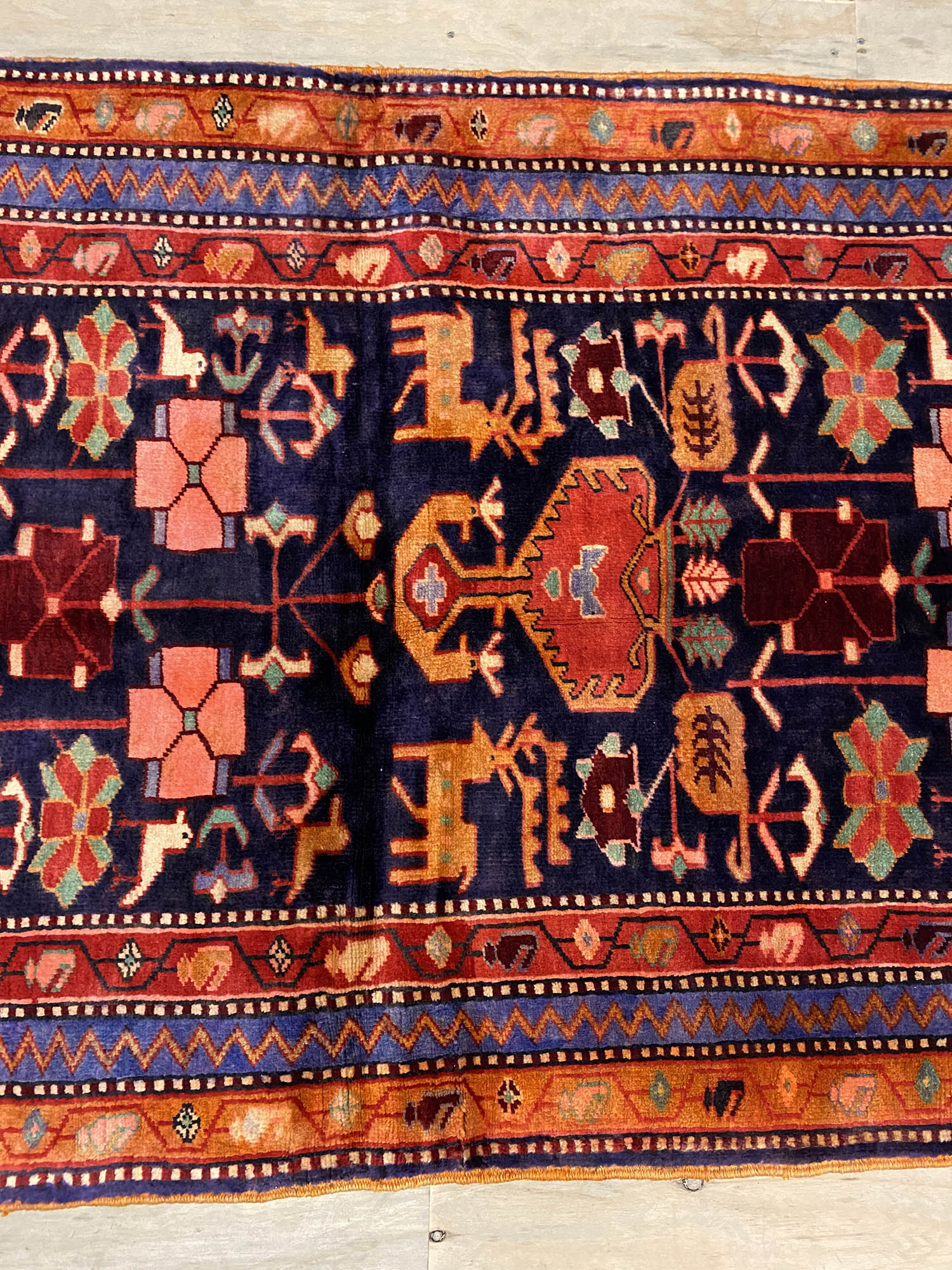 1.7x1M Antique and Old Hamedan Persian Rug - Image 5