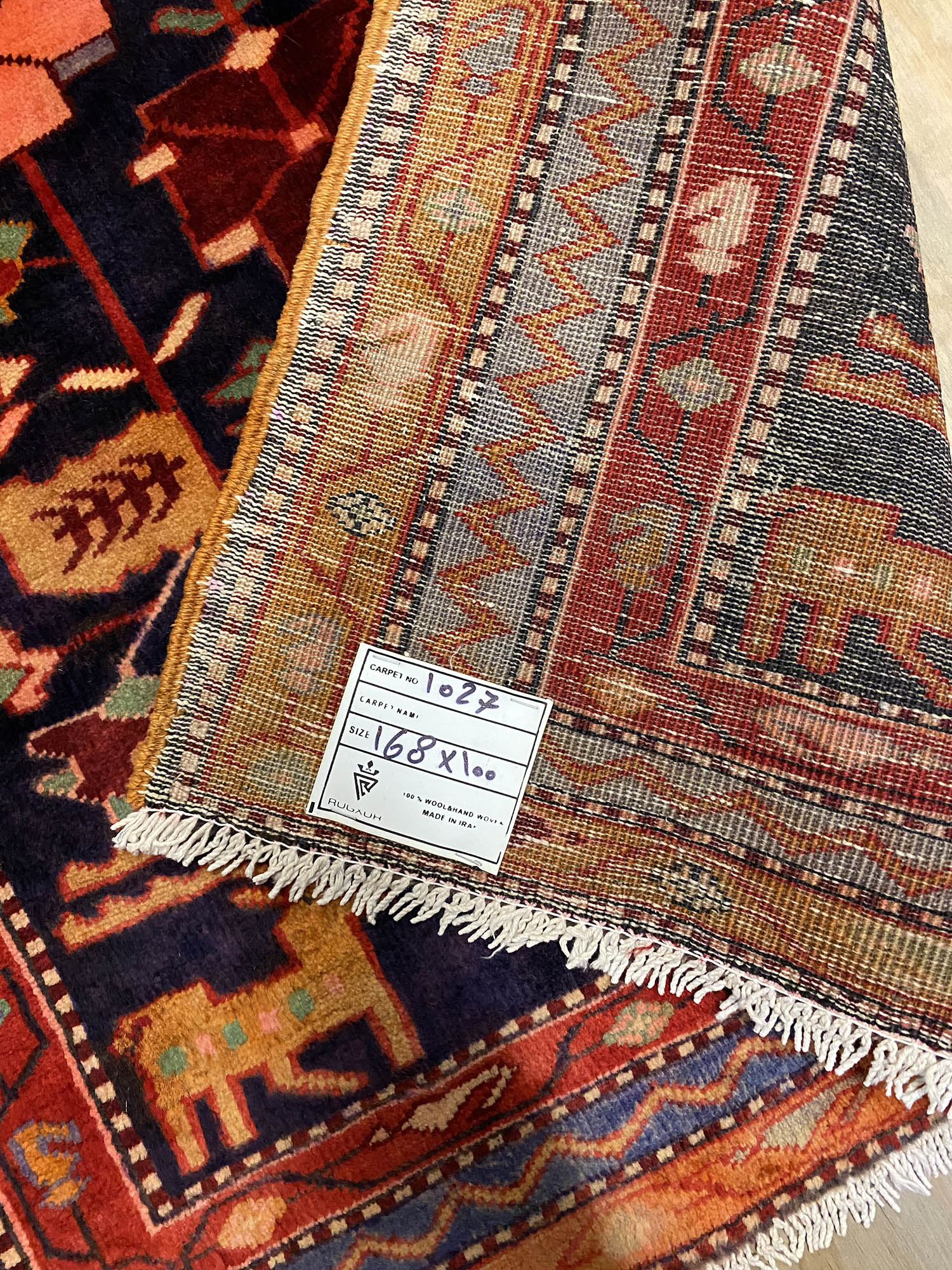 1.7x1M Antique and Old Hamedan Persian Rug - Image 6