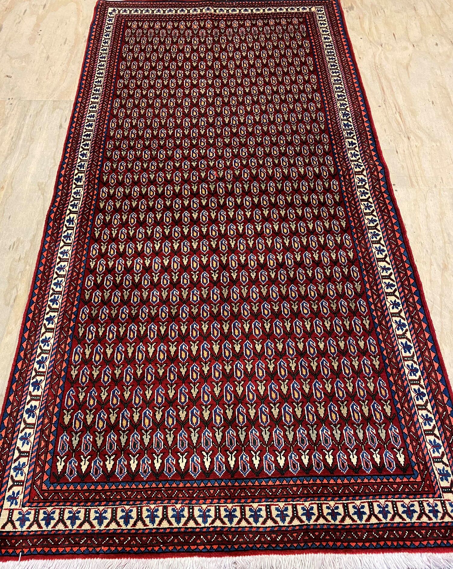 2x1M Fine Shiraz Abadeh Rug (Boteh) - Image 3
