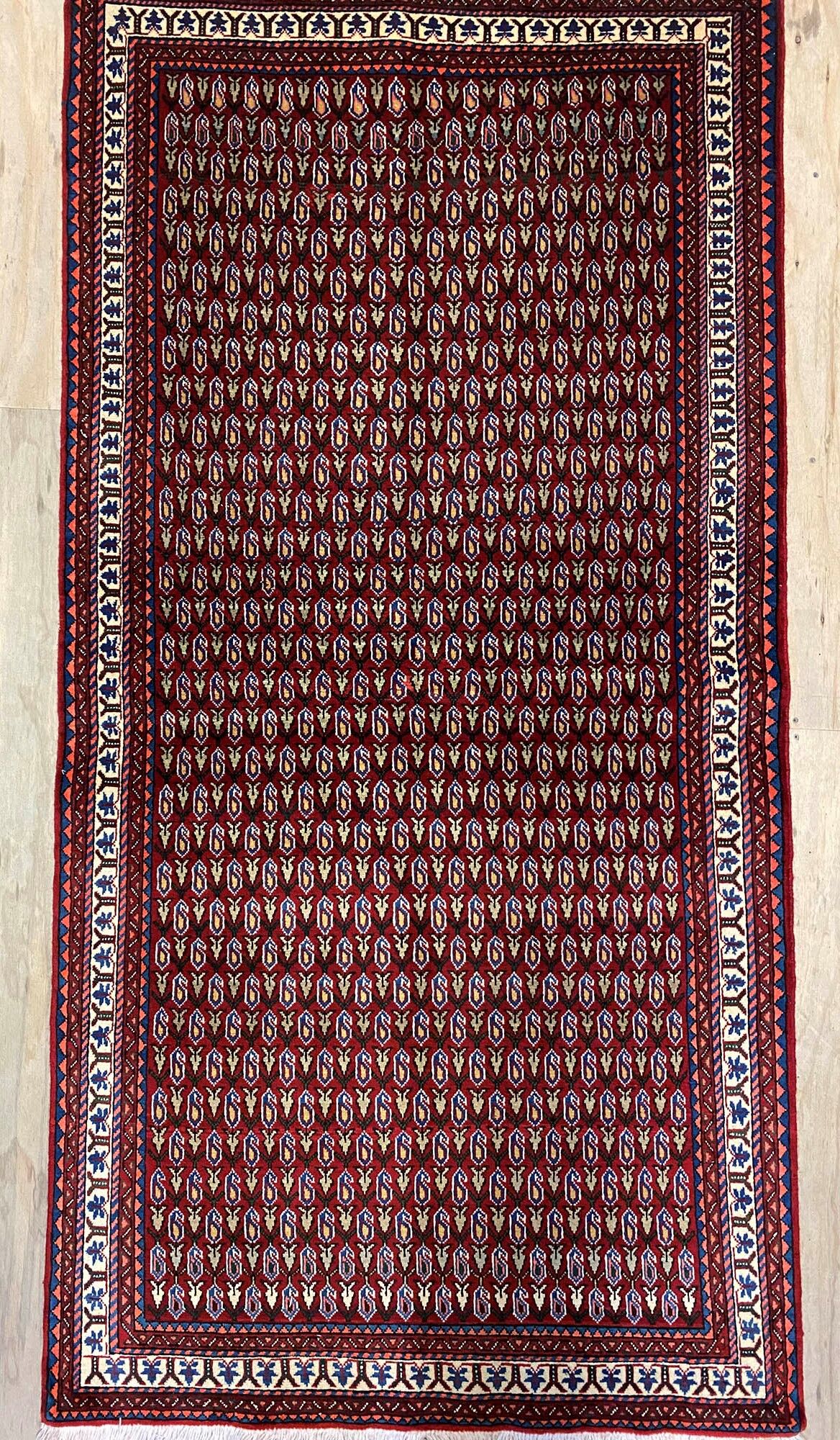 2x1M Fine Shiraz Abadeh Rug (Boteh) - Image 4