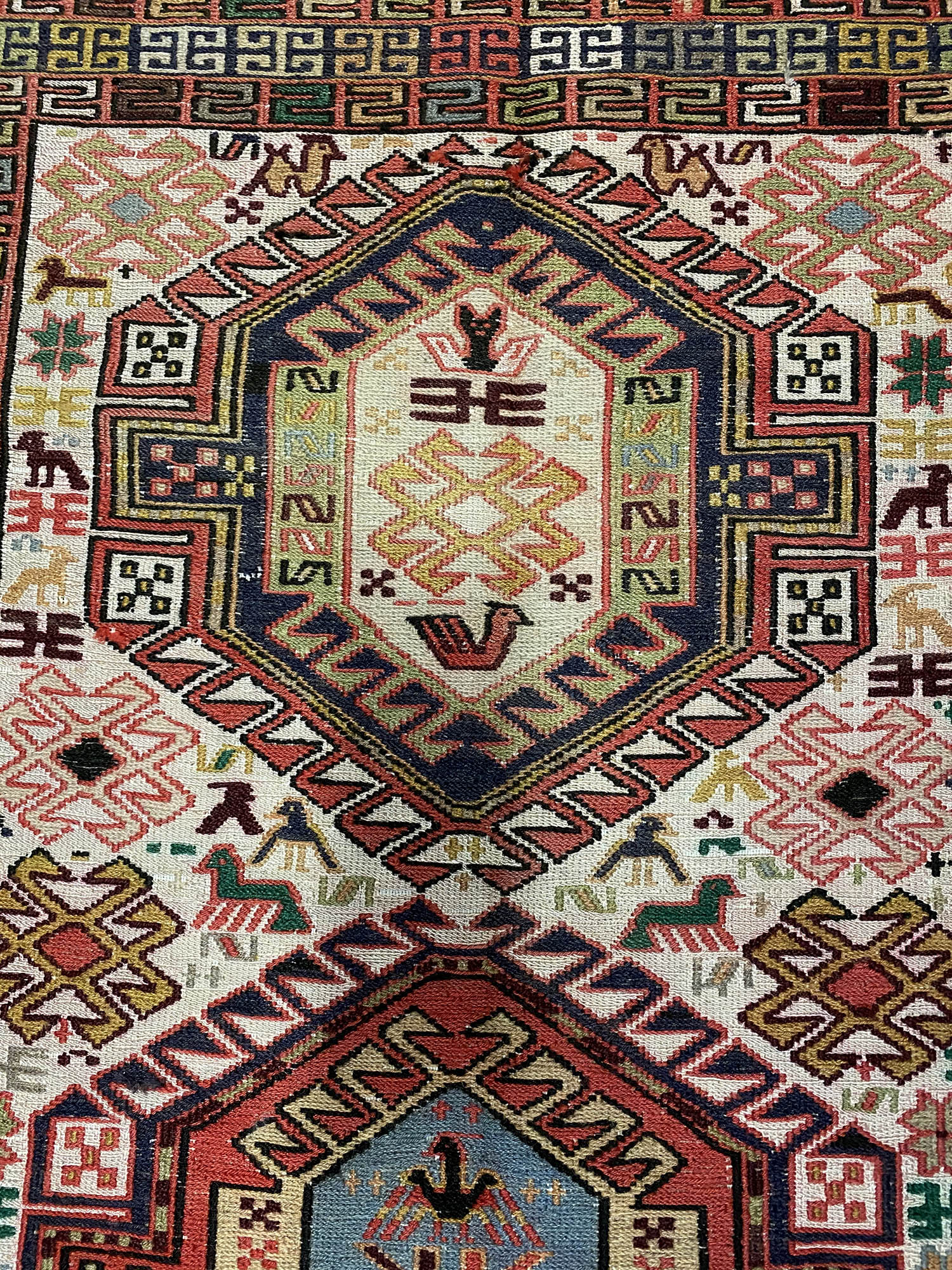 1x0.8M Persian Ardebil Sumak Kilim Rug - Image 5