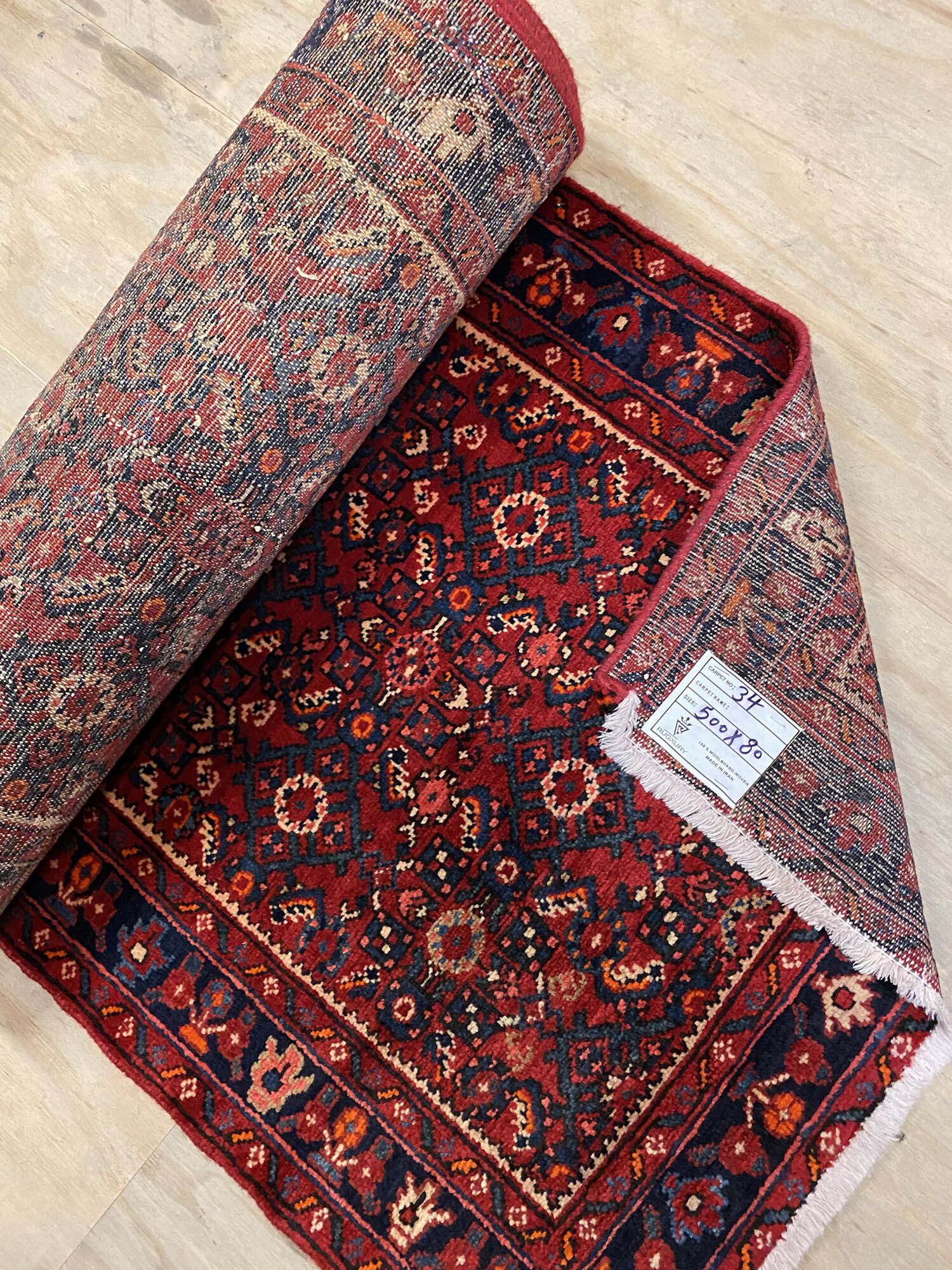 5M Hamedan Persian Runner (Hosseinabad) - Image 7