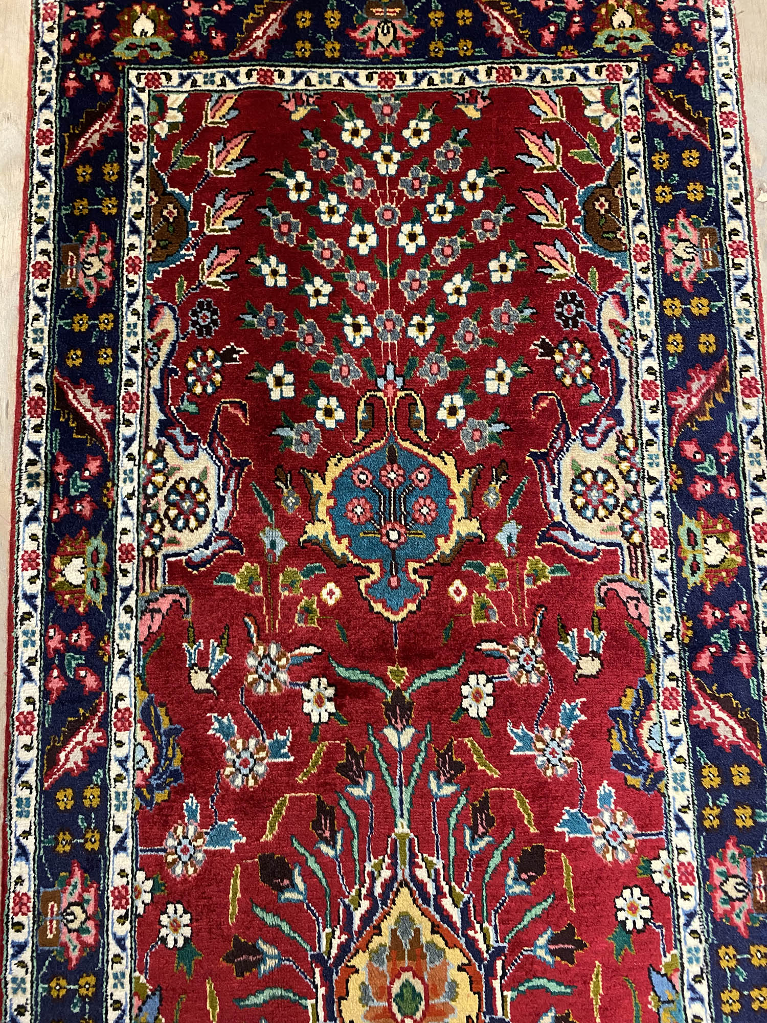 3.8M Vase Design Tabriz Persian Runner - Image 6