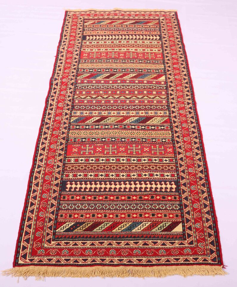 2x0.8M Persian Sumak Kilim Runner Rug - Image 2