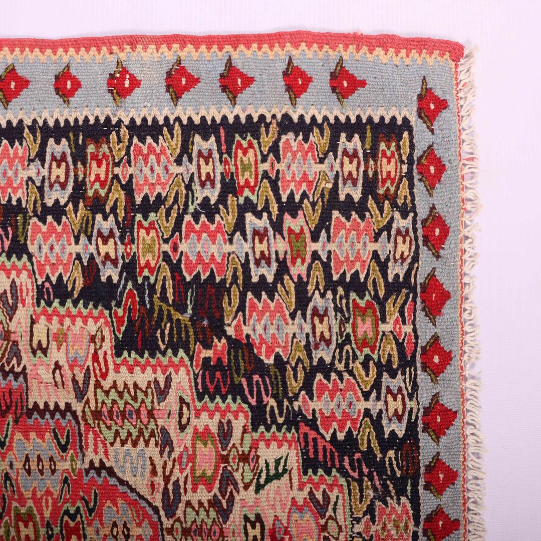 1x0.7M Sanandaj Persian Kilim Rug - Image 4