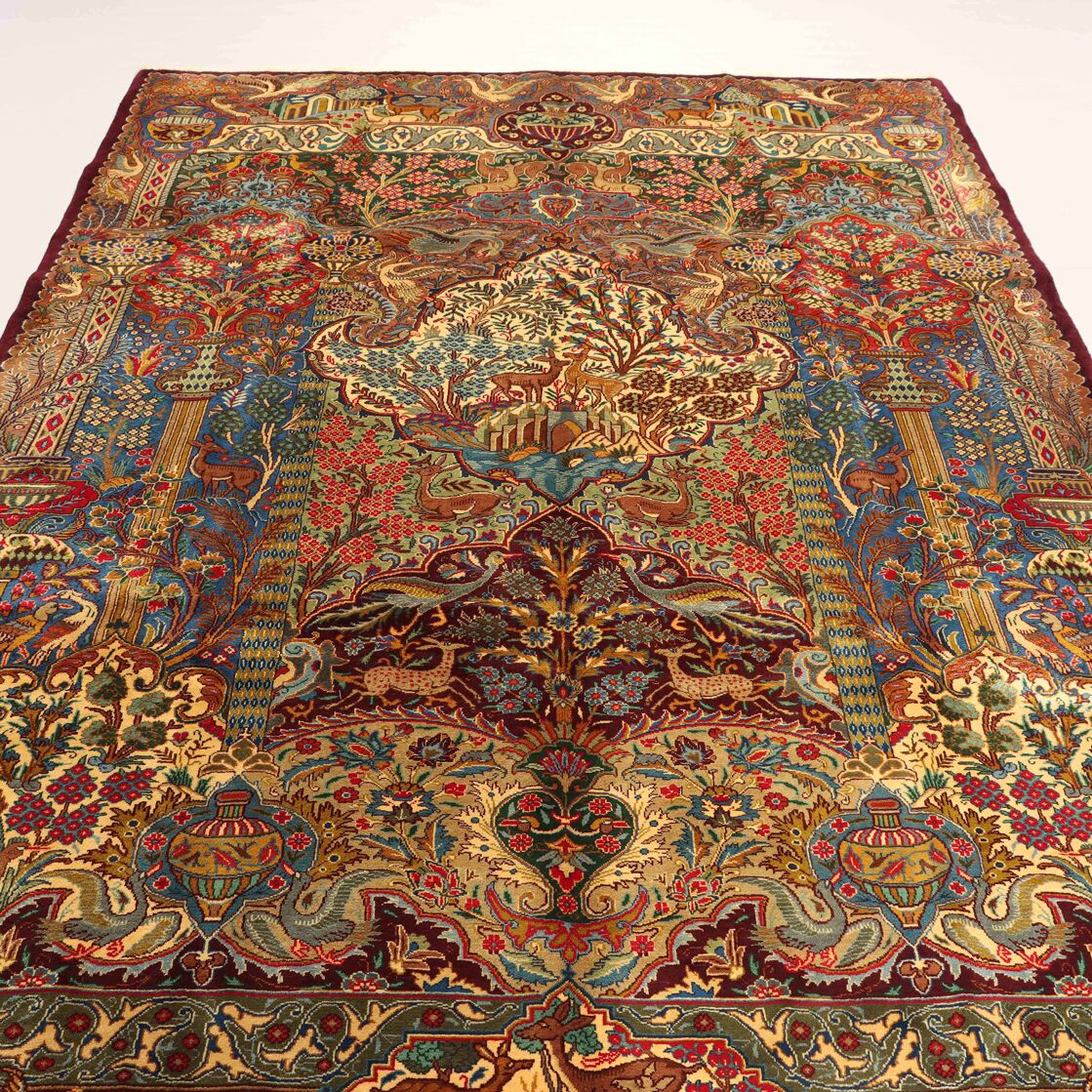 3x2M Pictorial Garden Of Eden Kashmar Rug - Image 12