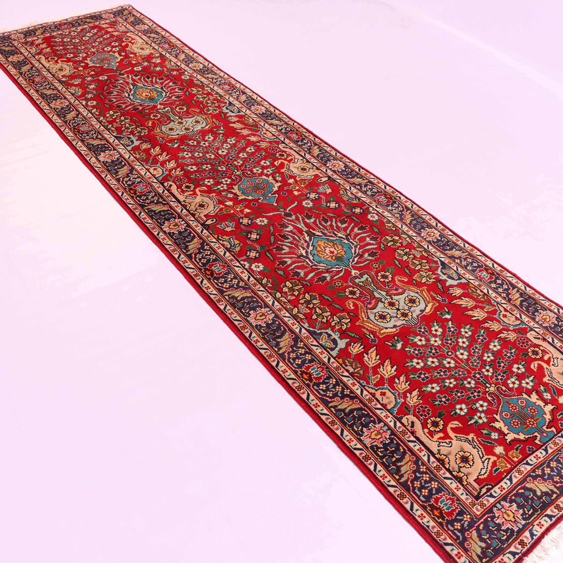3.4m Vase Design Tabriz Persian Runner - Image 4