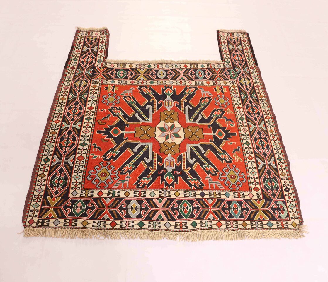 Antique 1.4x1M Persian Sumak Kilim Rug - Image 3