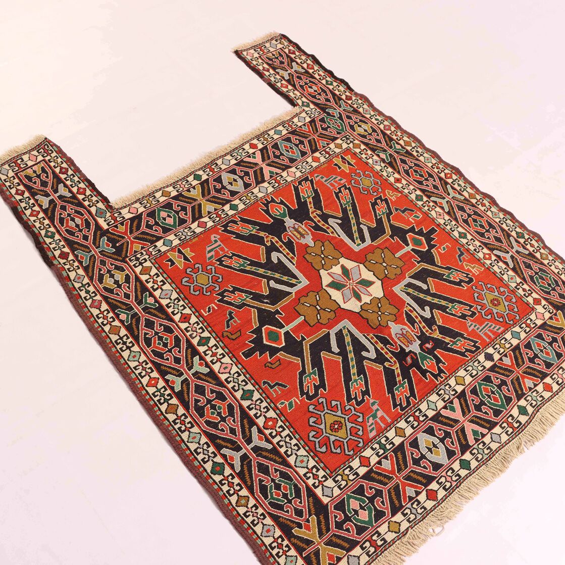 Antique 1.4x1M Persian Sumak Kilim Rug - Image 4
