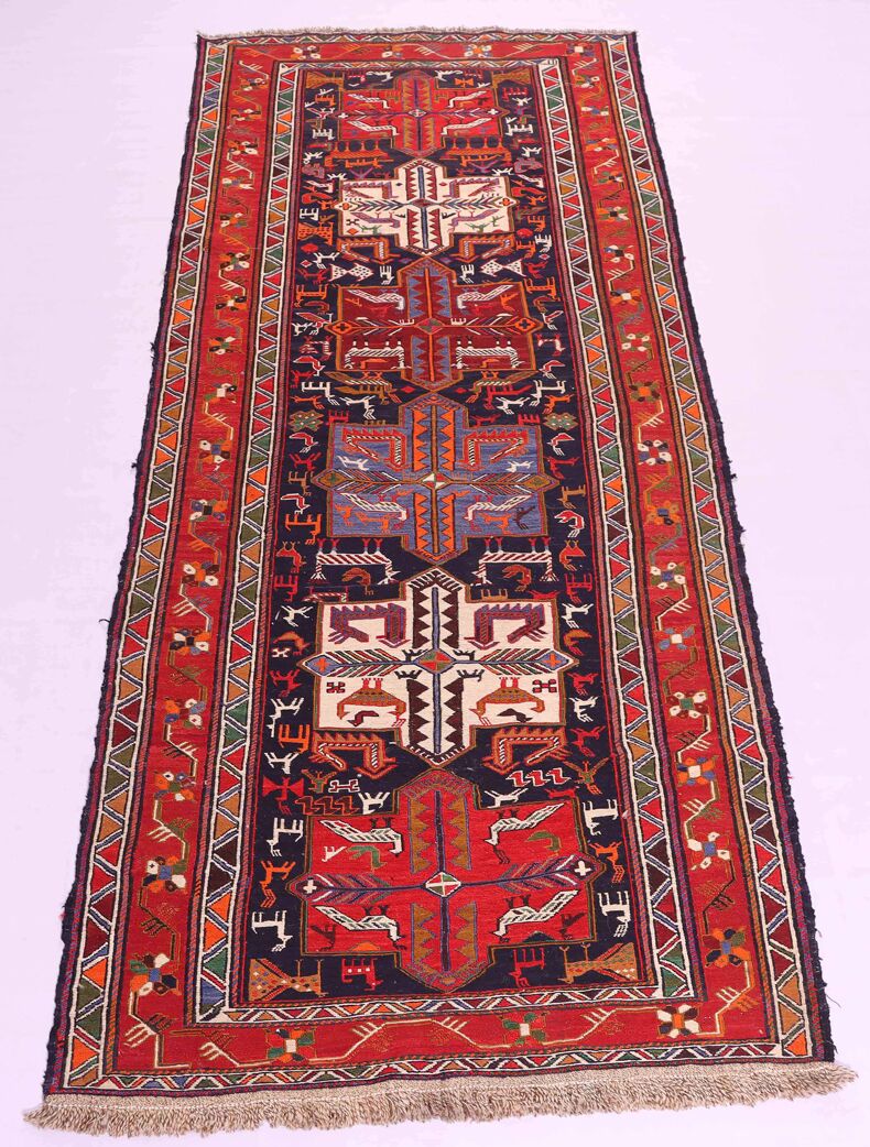 2.1x1.1M Persian Sumak Kilim Runner - Image 2