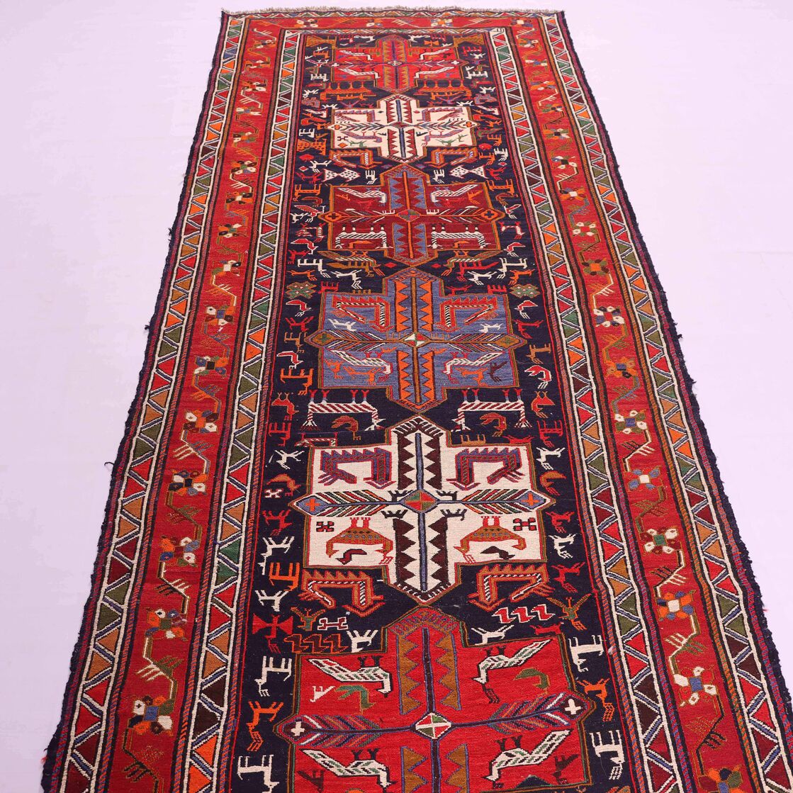 2.1x1.1M Persian Sumak Kilim Runner - Image 3