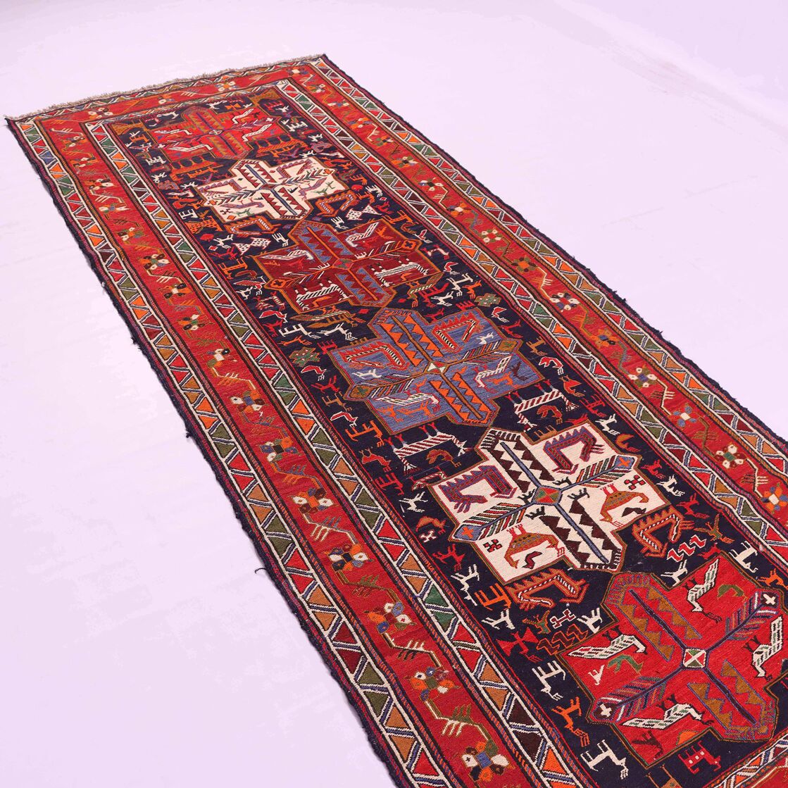 2.1x1.1M Persian Sumak Kilim Runner - Image 4