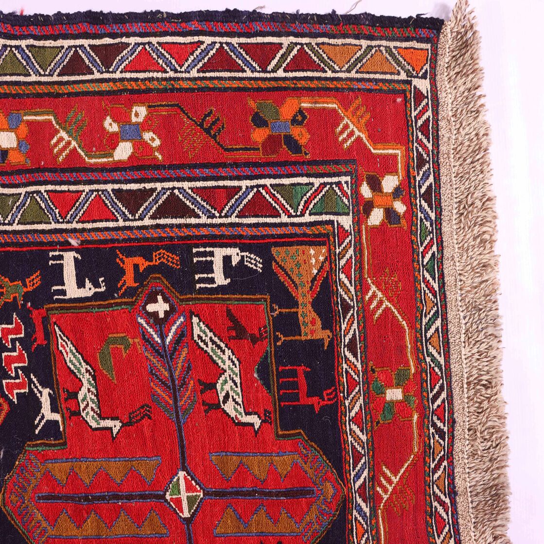 2.1x1.1M Persian Sumak Kilim Runner - Image 7