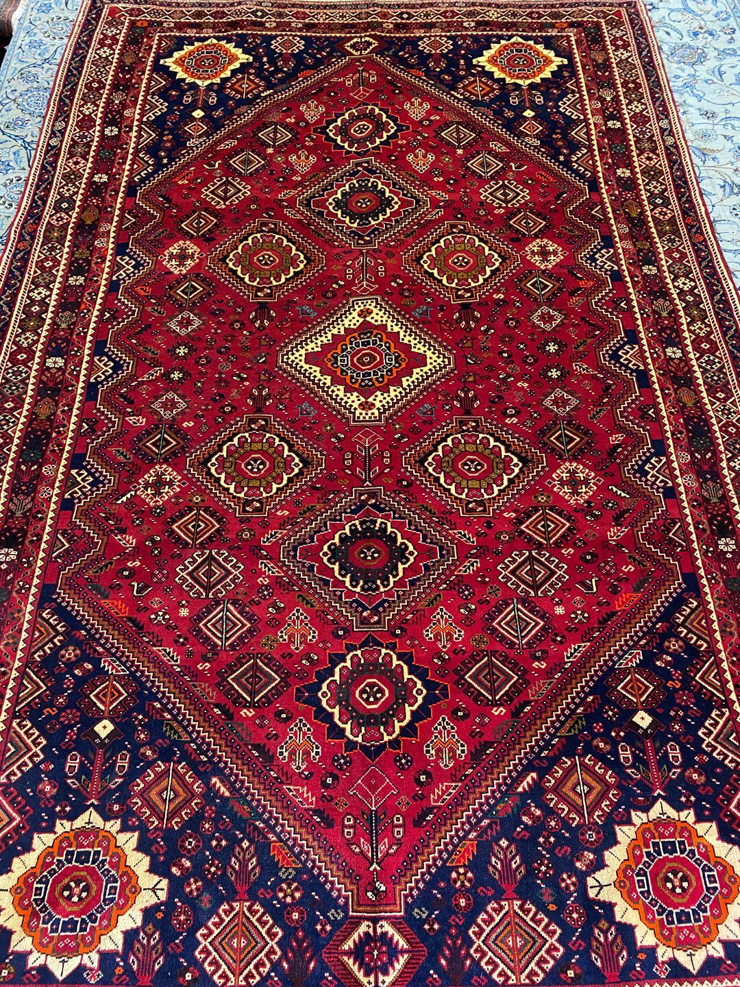Unique 3.5x2.1M Qashghai Shiraz Rug - Image 2