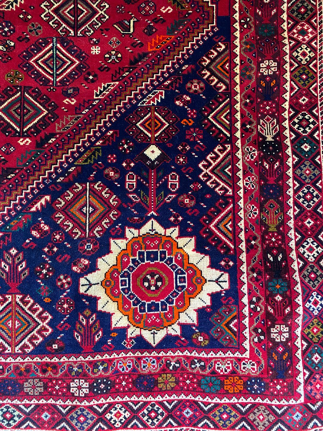 Unique 3.5x2.1M Qashghai Shiraz Rug - Image 14