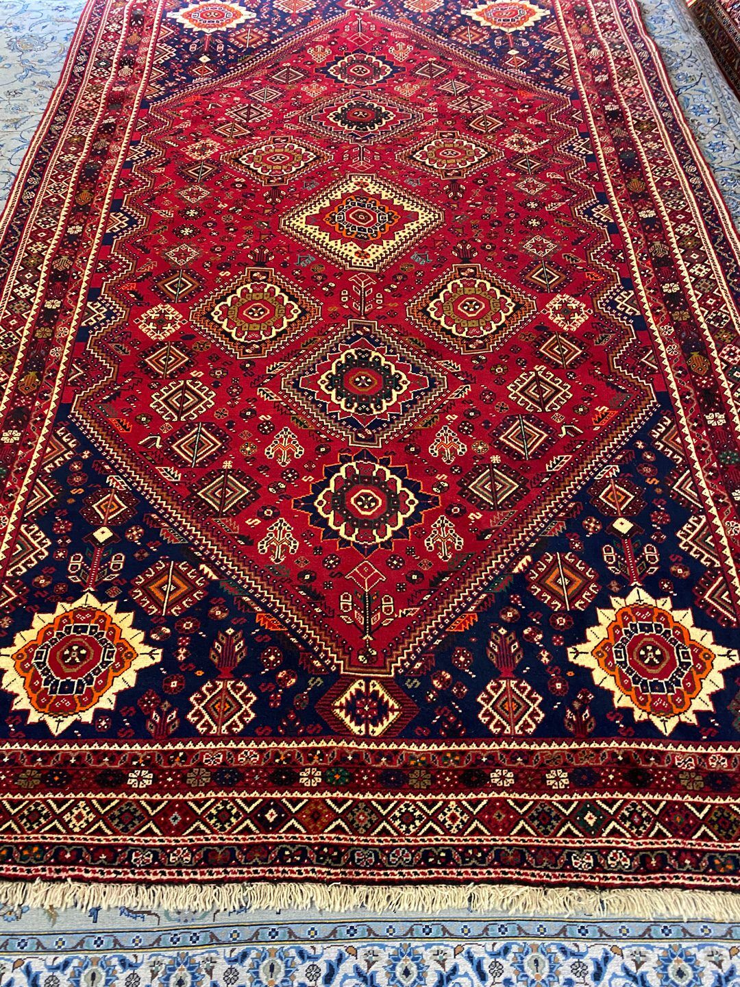 Unique 3.5x2.1M Qashghai Shiraz Rug - Image 10