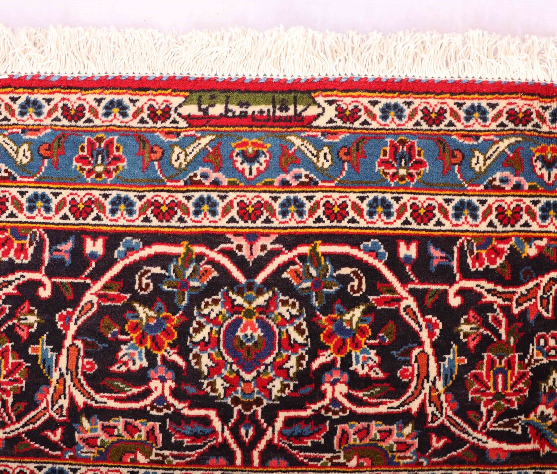 4x3M Signed Royal Traditional Persian Kashan Rug - Image 5