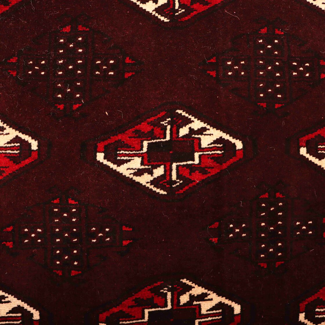 3.2x2.1M Chocolate Tone Turkoman Bokhara Rug - Image 5