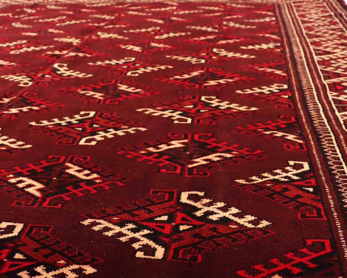 3.3x2.3M Chocolate Tone Turkoman Bokhara Rug - Image 6