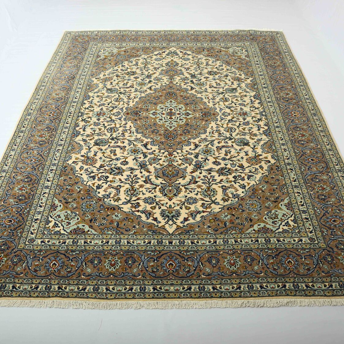 3.4x2.5M Pistachio Persian Kashan Rug - Image 3