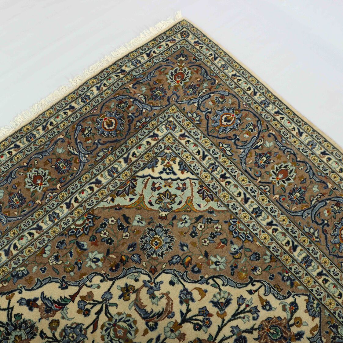 3.4x2.5M Pistachio Persian Kashan Rug - Image 6