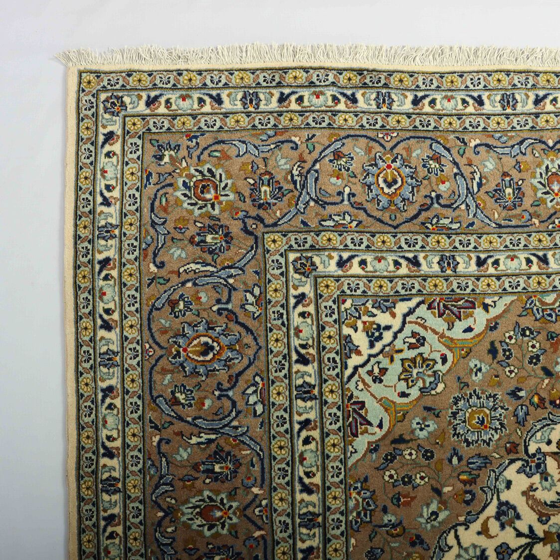 3.4x2.5M Pistachio Persian Kashan Rug - Image 5