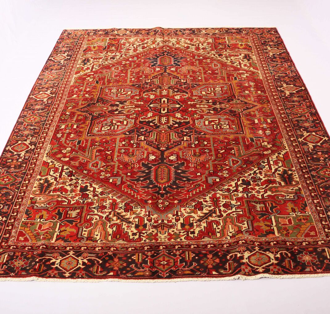 3.4x2.5M Antique&Old Heriz Rug - Image 4