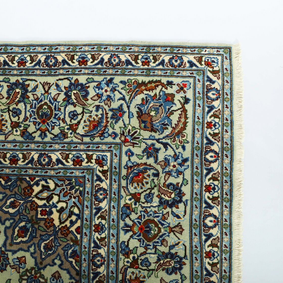 3.4x2.4M Pistachio Persian Kashan Rug - Image 6
