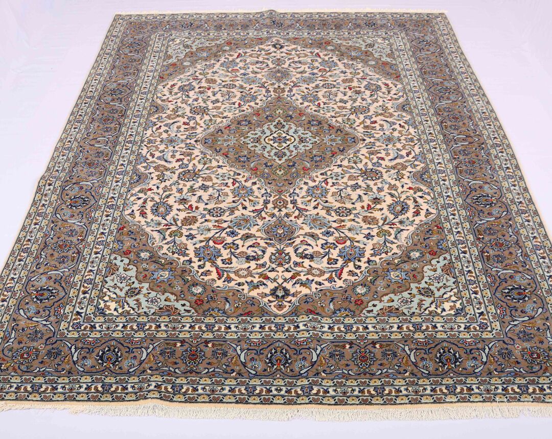 3.4x2.4M Pistachio Persian Kashan Rug - Image 2