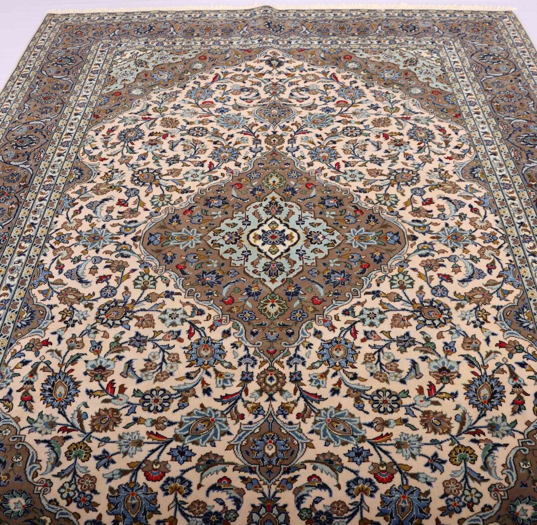 3.4x2.4M Pistachio Persian Kashan Rug