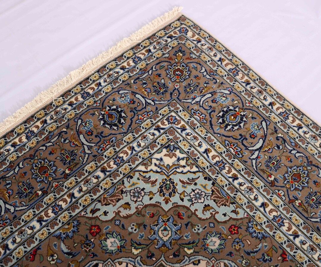 3.4x2.4M Pistachio Persian Kashan Rug - Image 5