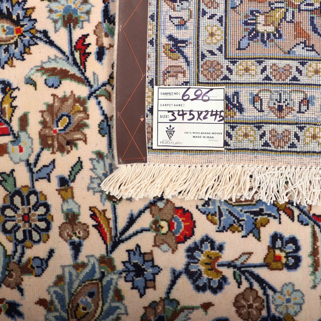 3.4x2.4M Pistachio Persian Kashan Rug - Image 7