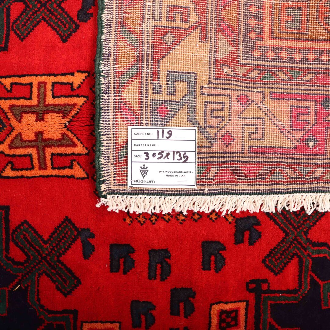 3 M Ardebil Persian Runner Rug - Image 9