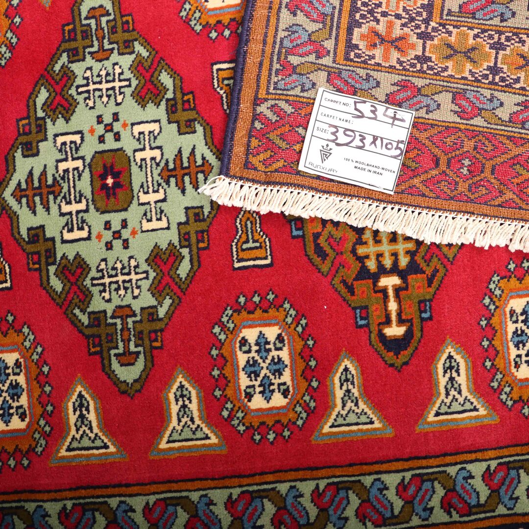 4M Antique Turkoman Persian Runner - Image 9